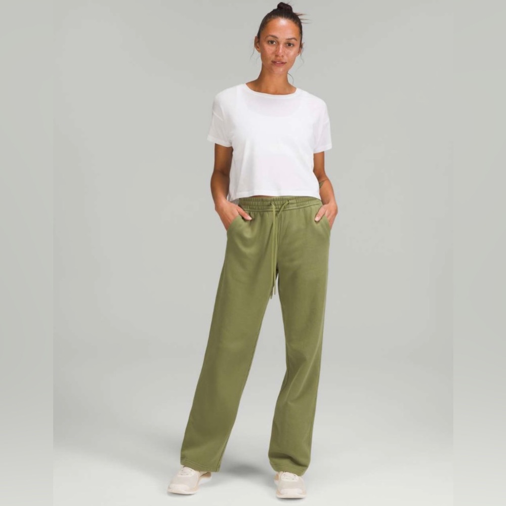 LULULEMON HIGH-RISE LOUNGEFUL STRAIGHT LEG PANT - BRONZE GREEN